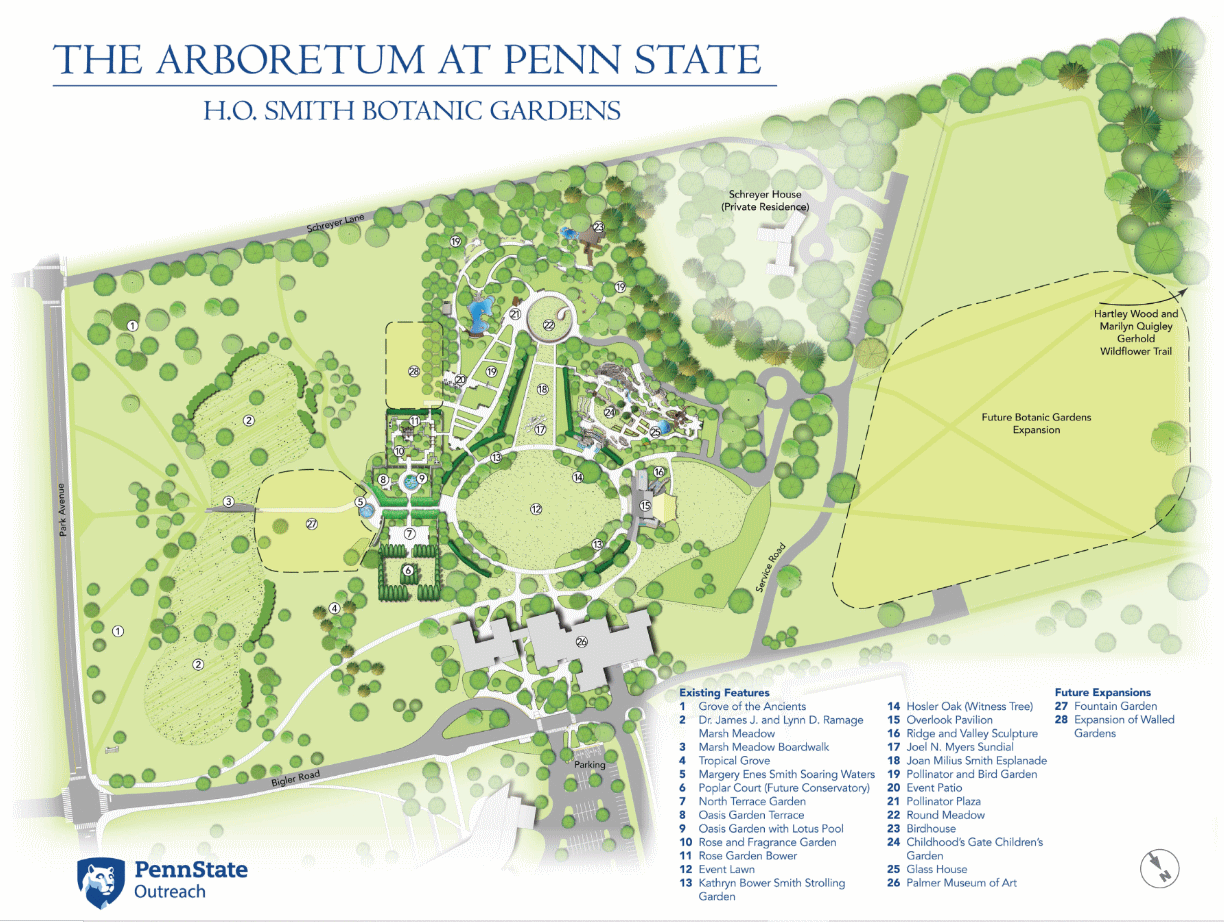 Arboretum map